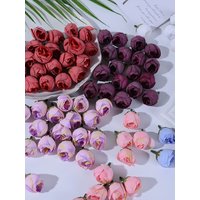 20Pcs 3cm Silk Roses Artificial Flowers Home Decor Summer Wedding Decoration Fake Flowers Bride Carfts Wreath Gifts Accessories