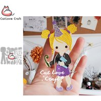 Catlove Party Girl Metal Cutting Dies Scrapbooking Mold Knife Stencil Die Cuts Card Making DIY Craft Embossing New Dies For 2021