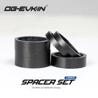 OG-EVKIN CS-001 Carbon Bicycle Spacer 1/8" 28.6MM Glossy/UD Matte Carbon Fiber Headset Spacer MTB Road Bike Full Black Spacers