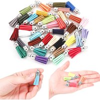 10/20/60pcs 38mm Vintage Leather Tassels Fringe Purl Macrame For DIY Jewelry Making Keychain Cellphone Strap Pendant Accessories