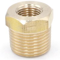 3/8" BSPT Male x 1/8" NPT Female Reducing Bushing Brass Pipe Fitting Connector Adapter Air Gas Fuel Water