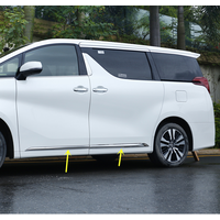 Car Accessories Styling For Toyota Alphard/ Vellfire 30 series 2016-2019 ABS Body Door Side Skirt Accent Moulding Sticker Trim