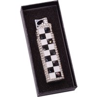 DIY Rhinestone Lady Turbine Direct Injection Transparent Flame Lighter Cigarette Accessories Small Gift for Stylish Smoking