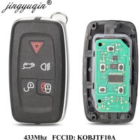jingyuqin 315Mhz / 433Mhz 5Buttons Remote key Fob For Land Rover LR4 Range Rover Evoque Sport KOBJTF10A Control Key