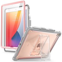 For iPad 10.2 Case (2021/2020/2019 Release) I-BLASON Ares Full-Body Kickstand with Built-in Screen Protector Pencil Holder Cover