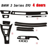 Car Accessories5D Carbon Fiber Molding Sticker For BMW 3 Serie e90 2005-2012 4Door Interior Central Control Panel Decoratendle