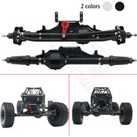 CNC Diamond-Shaped Aluminum Complete Front & Rear Axle for 1/10 RC Crawler Rock Racer Axial Wraith 90018 RR10 Capra 1.9 UTB