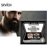 5pcs Sevich Beard Blackening Shampoo Beard Care Product Beard Hair Color 5 Minutes Instant White Grey Beard Cover Long-Lasting