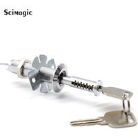 Release lock for garage door opener, security emergency garage door release lock