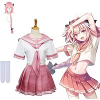 Anime Astolfo Cosplay Costumes Japanese Student School JK Uniforms Women Halloween Christmas Sailor Full Sets