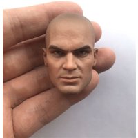 In Stock For Sale 1/6th Hitman Code Number 47 Shooting Game Bald Version Male Head Sculpture For Usual 12inch Doll Action Figure