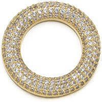ZHUKOU 24*24mm gold color Handmade Brass Cubic Zirconia Charms Connectors DIY Jewelry Findings Making Accessories VS288