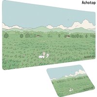 Cute Large Gaming Keyboard Mouse Pad XL Green Botany Computer Gamer Tablet pad Mousepad with Edge Locking Rubber Play Mice Mats