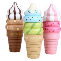 Wooden kitchen toys pretend play house ice cream food simulation kitchen magnetic food play house educational toys for children