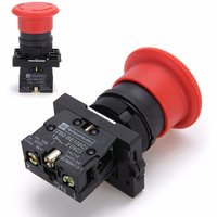 ZB2-BE102C P172 220V 10A Red NC 22mm Emergency Stop Mushroom Push button switch XB2-ES542 Control electrical starter switch
