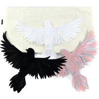 1Pc Peace Pigeon Bird Patches Fabric Embroidered Biker Motorcycle Coat Accessories Iron on Patch DIY Repair