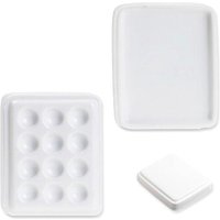 1PC Dental Lab Equipment Porcelain Mixing Watering Moisturizing Plate 12 Slot With Cover Ceramic Palette