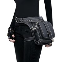 Steampunk Retro Waist Bag Men's Outdoor Single Shoulder Messenger Bag Women's Mobile Phone Sexy Rivets Waist Bag leg bag Packs