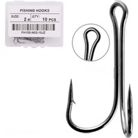 10pcs/box Double Fishing Hook Fly Tying Double Frog Hook Bass Weedless Fishing Asist Hooks Fishhook for Soft Lure Jig Head