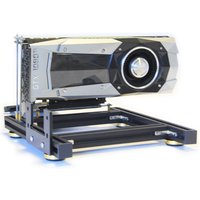 Graphics card holder DIY external graphics card base with power base for ATX PSU aluminum Fixed bracket for graphics card dock