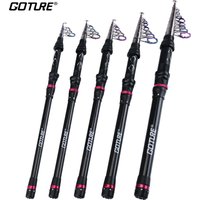 Goture canne à pêche télescopique canne à pêche en Fiber de carbone 1.8m 2.1m 2.4m 3.0m 3.6m canne de voyage rotative carpe truite canne à pêche en mer