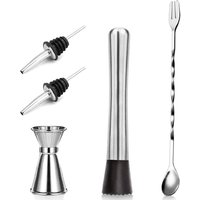 Professionelle Bar-Werkzeuge, Rührstab-Werkzeug aus Edelstahl, Cocktail-Rührstab-Rührlöffel, Cocktail-Picks, Mojito-Rührstab-Werkzeugsatz