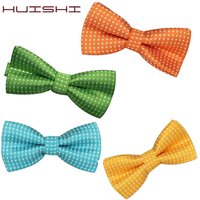HUISHI Children Grils Boys Bow Tie Fashion Formal Polyester Bowtie Kid Classical Dot Bowties Colorful Butterfly Wedding Party