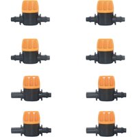 20-150pc 4/7mm Hose Barb Mini Valve Garden Tap 1/4" To 6mm Mist Nozzle Connector Drip Irrigation Fittings Pipe Water Valve