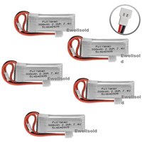 1-5PCS 7.4V 300mAh 30c Li-Po Battery 2.2WH/USB charger For WLtoys F959 XK DHC-2 A600 A700 A800 A430 RC airplane Spare Parts