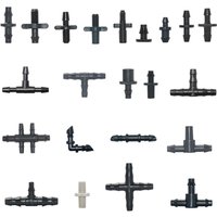 Garden Hose Connectors Barbed Tee Elbow Cross End Plug Coupling WDrip Irrigation System Atering Fitting For 3/5 4/7mm Hsse