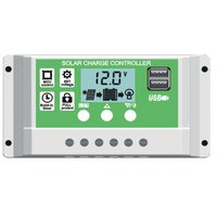 Y&H 30A 20A 10A PWM Solar Charge Controller Lithium Battery Lead Acid Battery 12V 24V Auto With Dual USB Solar Regulator New