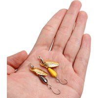 2Pcs Spinner Spoon Metal Bait Fishing Lure 5.5cm/2.8g Sequins Long Shot Spoon Baits for Bass Trout Perch Pike Rotating Fishing