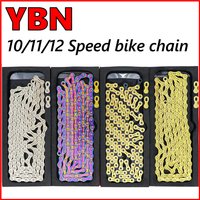 YBN 10/11/12 Speed Bicycle Chain SLA H11-TIG Gold Titanium coating MTB Road Bike Colorful Chain for SRAM/Campanolo System