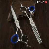 Ciseaux de coiffure professionnels Titan, outil de coupe et d'éclaircissement pour coiffeur, 6,0 pouces