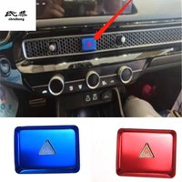 1PC Aluminum Alloy Hazard Warning light Lamps Decorative Cover For 2022 Honda CIVIC 11th MK11