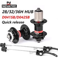 Novatec D041SB D042SB Hub MTB Bicycle Disc Card Brake Hub 28/32/36 Holes Red Black 8/9/10/11 speed Mountain bearing Hubs