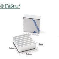 10pcs Silver Computer Cooler Radiator Aluminum Heatsink Heat sink for Electronic Chip Heat dissipation Cooling Pads 14*14*6mm
