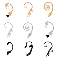 Vintage Punk Elf Flying Dragon Earrings For Women Jewelry Snake Cat Bat Without Hole Ear Cuffs Clip Earrings For Whole Ear 2025