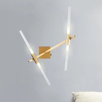 Nordic long wall light Minimalist Gold black wall light Coffee Bedside Sconces Aisle Background Lamp with G9 Bulb cafe lighting