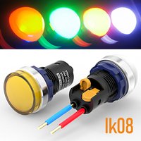 LB22SA1 IP65 IK08 Hight Plastic Signal lamp Ball head Red Green Yellow 220v indicator lamp metal