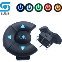 1set A14 cap 5 way direction Combination switch with Arrow OK button 12*12*7.3mm DIP with light Micro Tactile Button switch