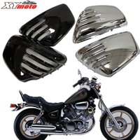 Osłona bocznej akumulatora motocykla z pustymi paskami dla Yamaha Virago XV 700 750 1000 1100 XV700 XV750 XV1000 XV1100