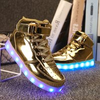 Hommes baskets enfant bottes fille garçon chaussures femmes mode Sport décontracté en plein air danse appartements enfants Led éclairer Hip-Hop chaussures