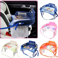 Car Tray Table For Children Kids Baby Safety Seat Fence Mini Cartoon Oxford Cloth Waterproof SUV MPV Auto Accessories Universal