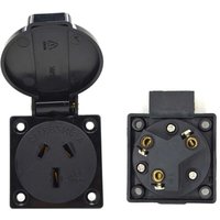 1pcs Black 10A 15A Australia Outdoor Industry Waterproof Socket New Zealand AU Power Electrical Wiring Receptacle Outlet 250V