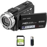 Video Camera Full HD 1080P Digital Camcorder Ordro V12 Infrared Night Vision Home Use Camara for Youtuber Beginner Vlogging