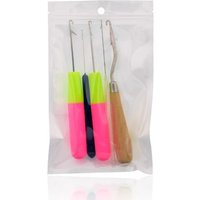 5Pcs/Set Plastic Latch Hook Crochet Needle Braiding Weave Wig Dreadlocks Hair Extension Styling Tool for Craft And Knitting