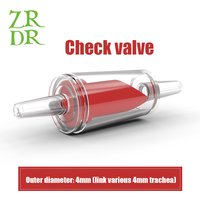 5 pcs plastic one-way check valve for aquarium Co2 system air pump diffuser regulator red fish tank accessories CO2 check valve