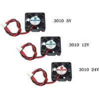 3D Pinter Parts 3010 Fan 30MM 30x30x10MM 12V 5V 24V 2Pin DC Cooler Small Cooling Fan DIY Reprap For J-Head Hotend
