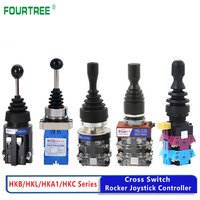 Joystick Switch Monolever Rocker Cross Master Switch 2-way 4-way Self-reset Self-locking 2NO 4NO Hole Size 22mm 30mm HKL HKC